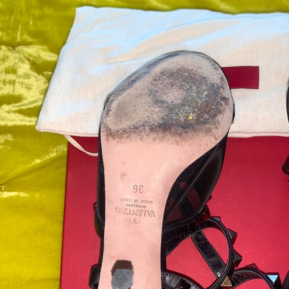 Valentino Shoes Rockstud Mesh Stud Stiletto Sandal - Picture 5 of 14